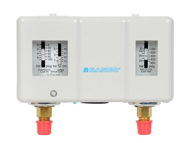 Presostat podwójny niskiego i wysokiego ciśnienia LP/HP Ranco LP autoreset / HP ręczny reset + wspornik - obrazek 2