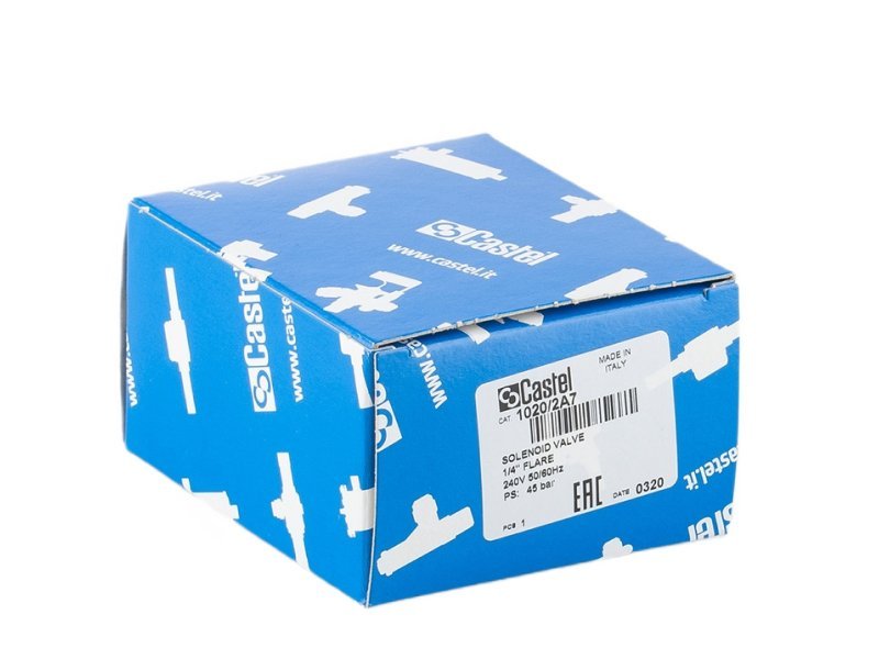 Zawór elektromagnetyczny Castel 1/4" skręcany z cewką 230V 1020/2A6 - obrazek 3
