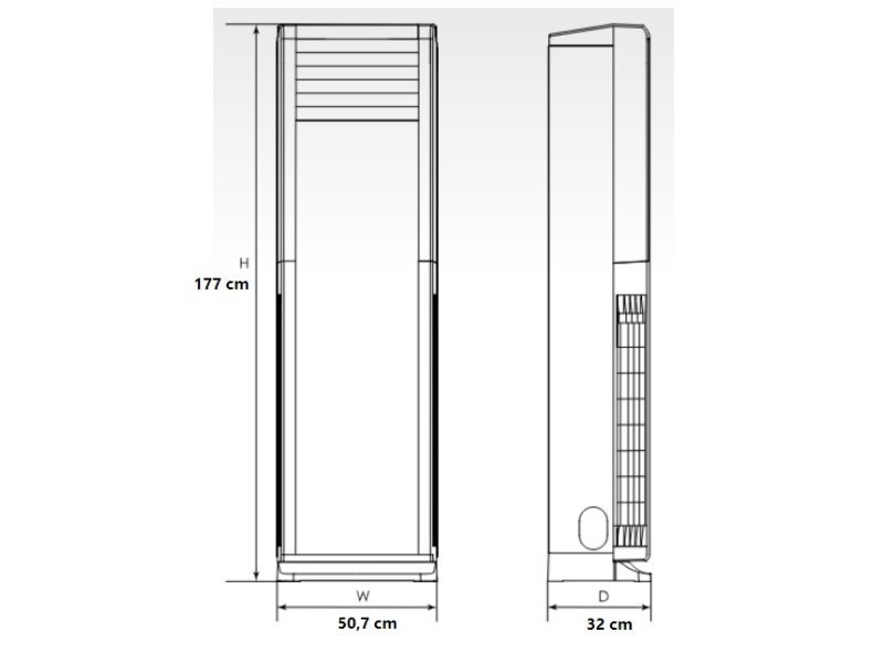 Klimatyzator stojący Sinclair Tower 7,2 kW AST-24BI2 z WiFi - obrazek 5