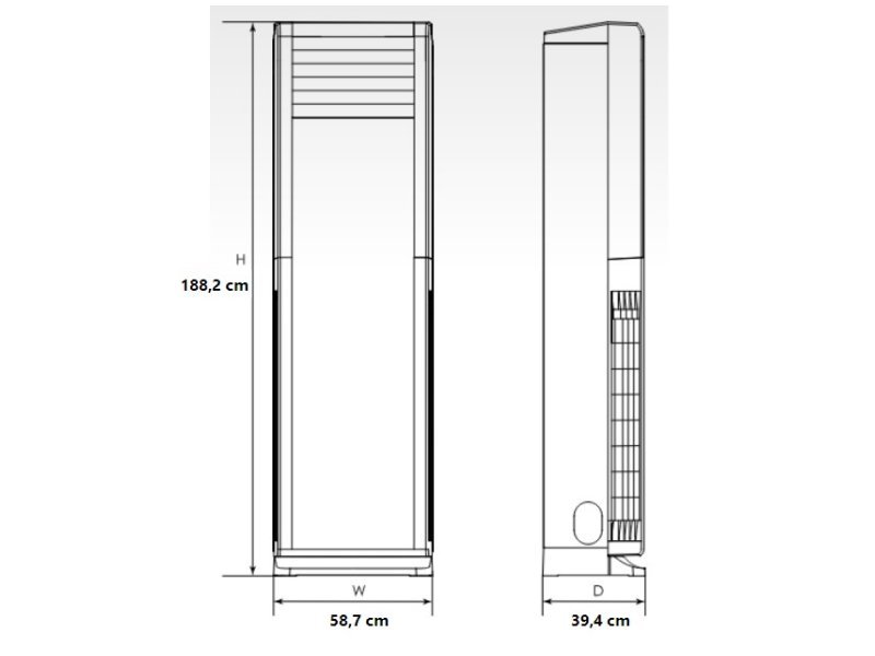 Klimatyzator stojący Sinclair Tower 12,3 kW AST-48BI2 z WiFi - obrazek 5